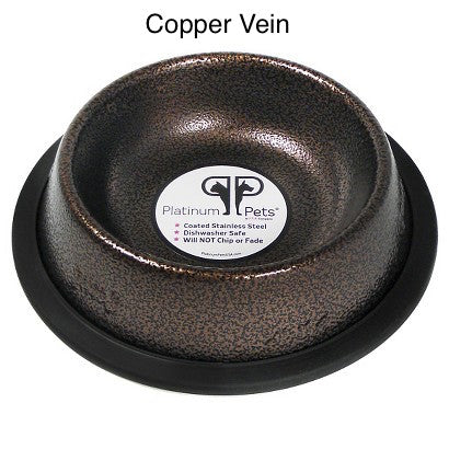 Platinum Pets Stainless Steel Embossed Non-Tip Cat Bowl