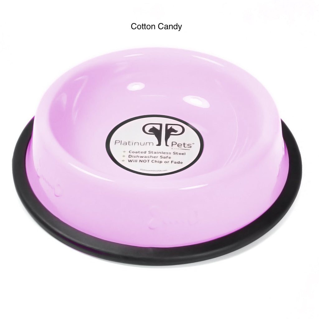 Platinum Pets Stainless Steel Embossed Non-Tip Cat Bowl