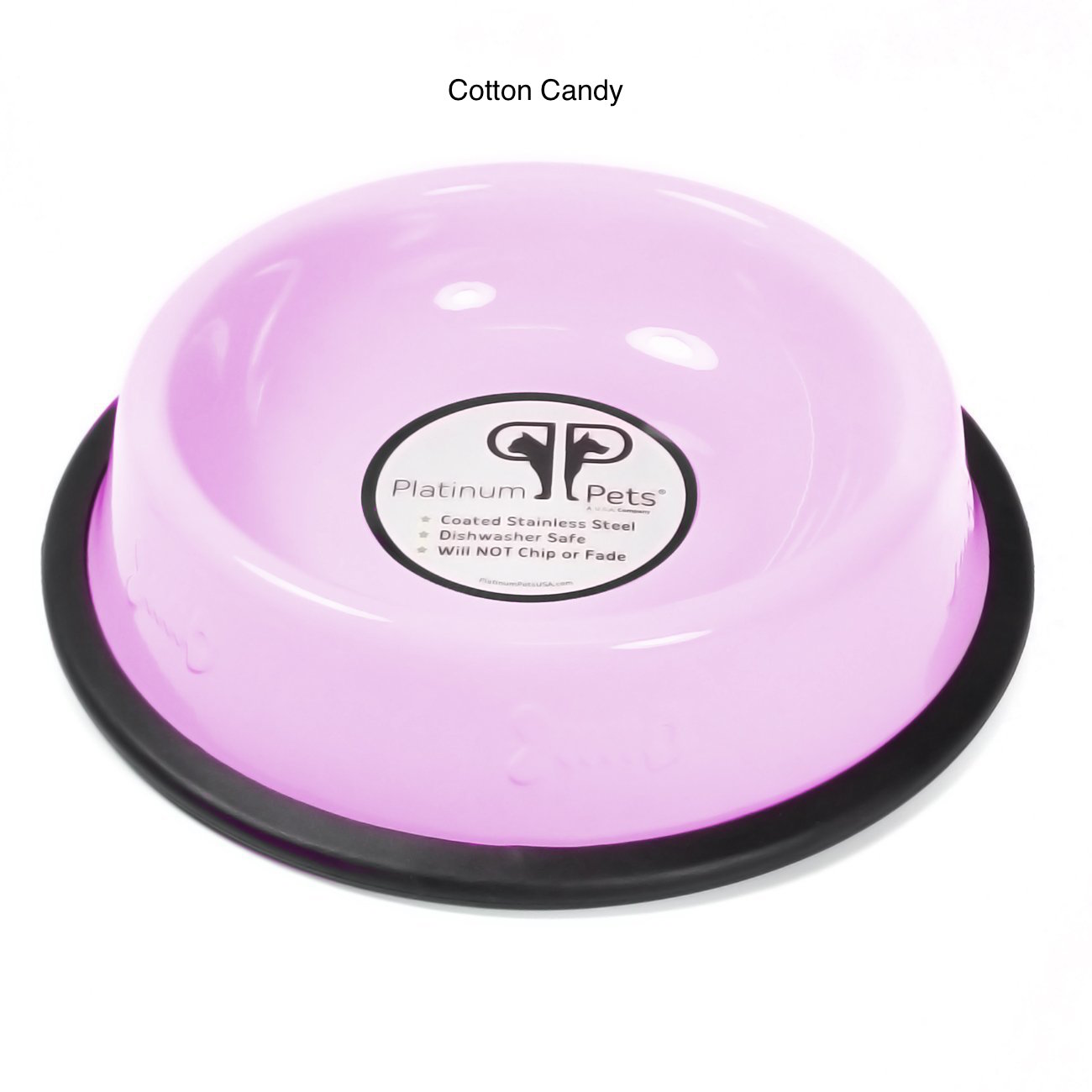 Platinum Pets Stainless Steel Embossed Non-Tip Cat Bowl