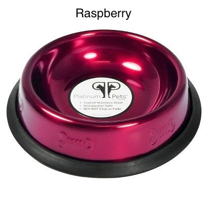 Platinum Pets Stainless Steel Embossed Non-Tip Cat Bowl