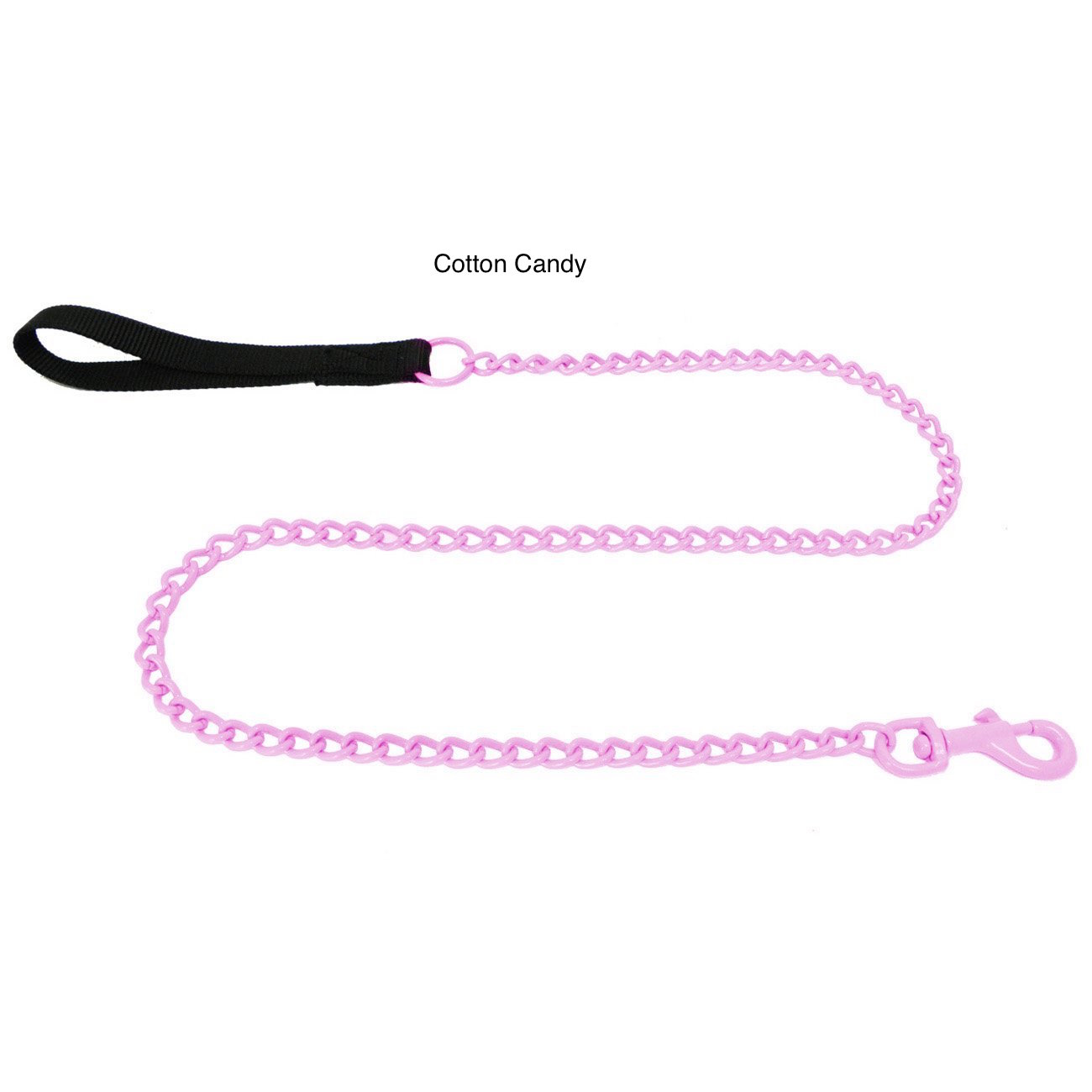 "Platinum Pets Stainless Steel Chain Leash With Nylon Handle 42"" x 2mm"