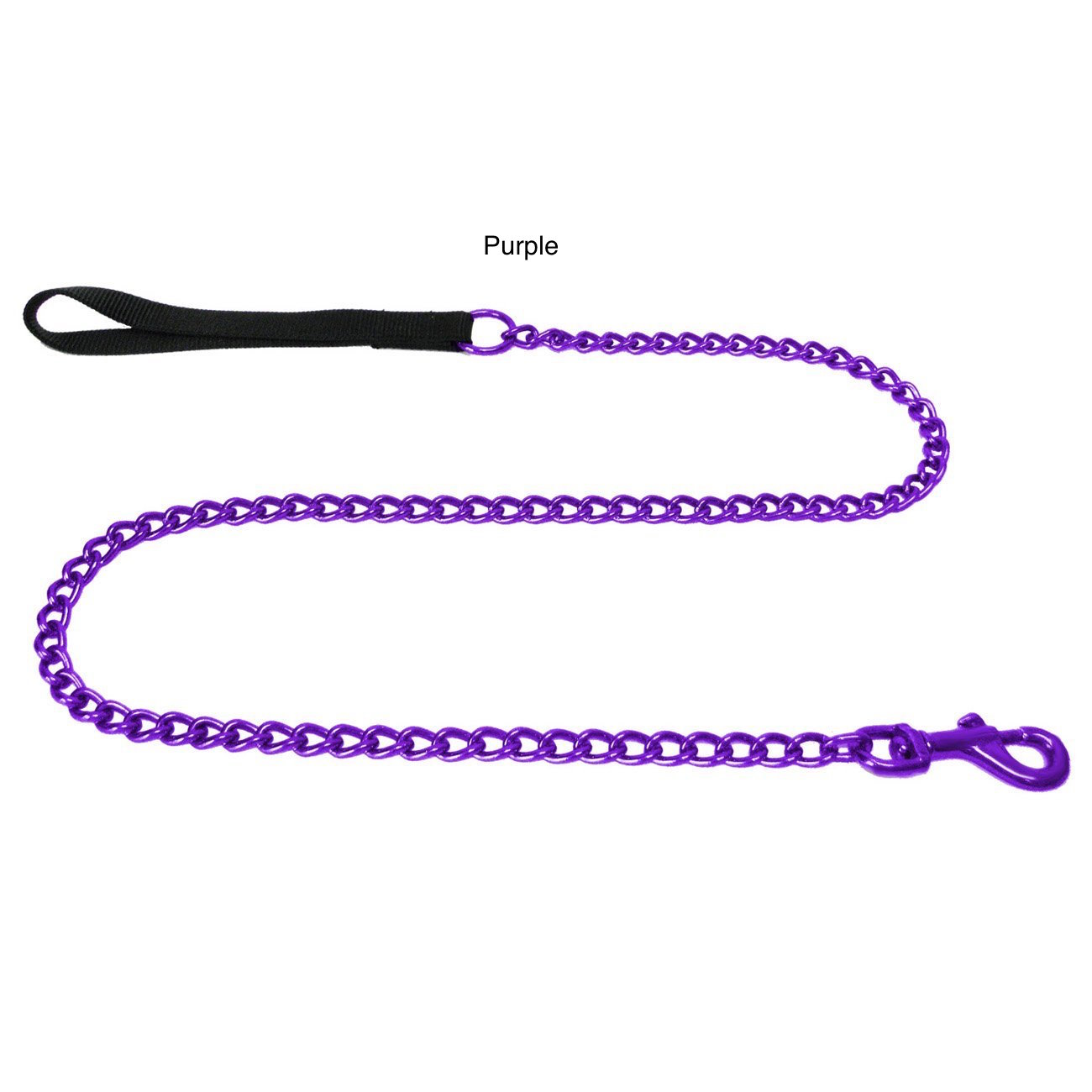 "Platinum Pets Stainless Steel Chain Leash With Nylon Handle 48"" x 3mm"