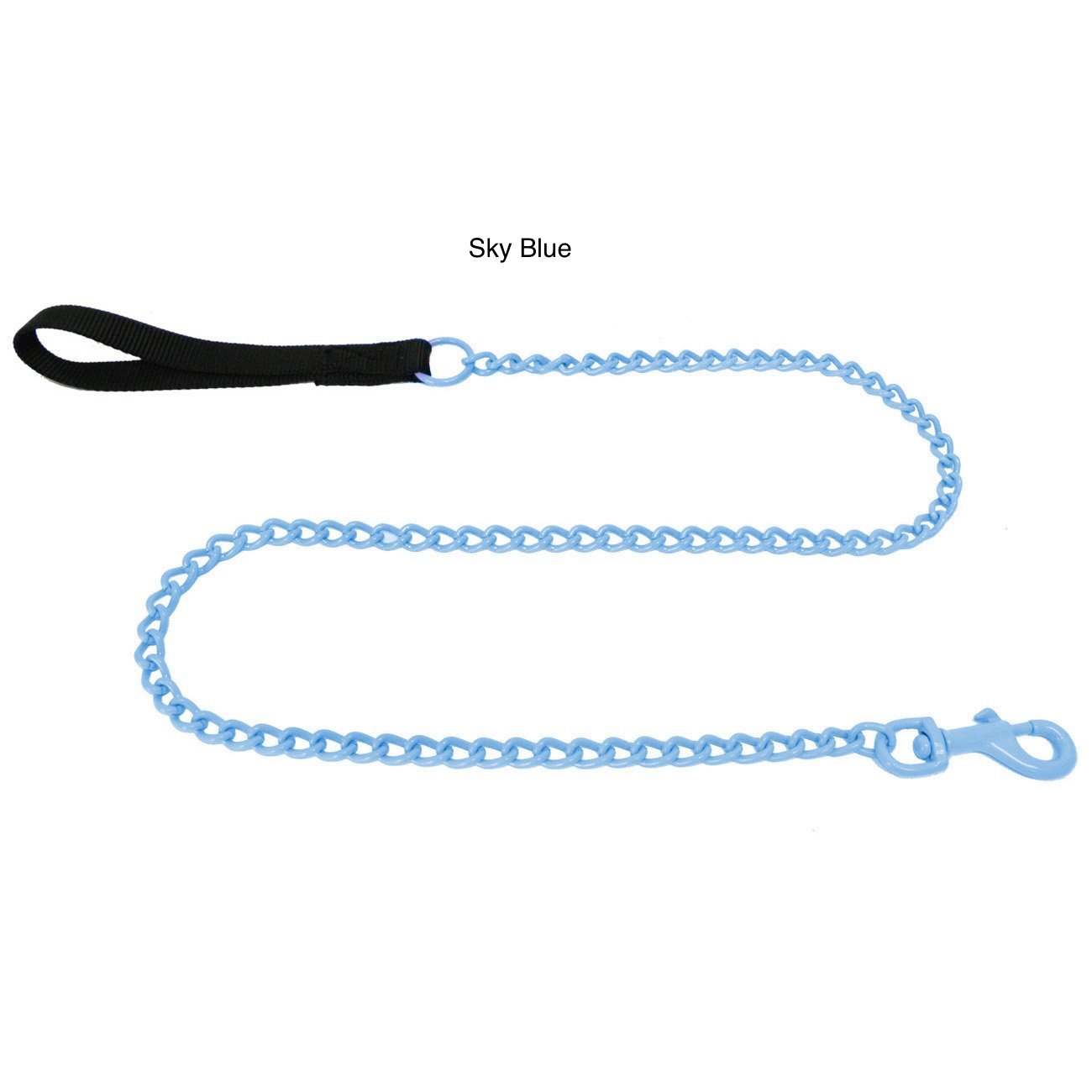 "Platinum Pets Stainless Steel Chain Leash With Nylon Handle 42"" x 2.5mm"